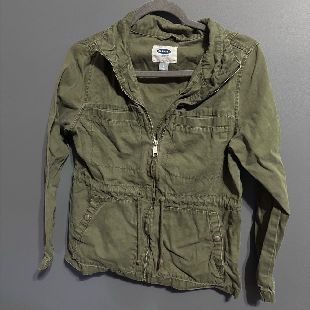 Old navy dark forest green Y2K gorpcore outdoor jacket size small